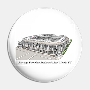 Drawing of Santiago Bernabeu Stadium @ Real Madrid FC Pin