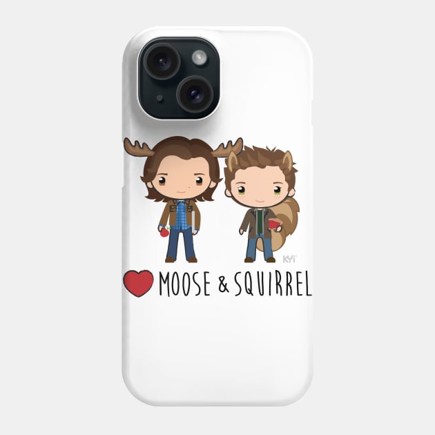 Love Moose & Squirrel - Supernatural Phone Case by KYi