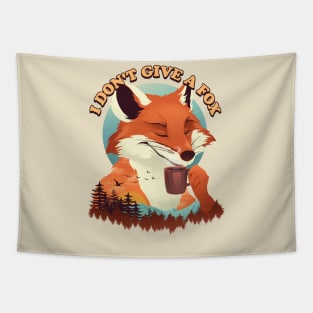 Drink Coffee and Don't Give a Fox Tapestry