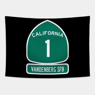 Vandenberg SFB PACIFIC COAST Highway 1 California Sign Tapestry