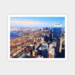 Boston city view Magnet