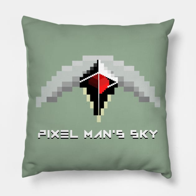 Pixel Man's Sky Pillow by AngoldArts