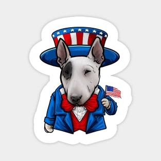 Fourth of July Bull Terrier Magnet
