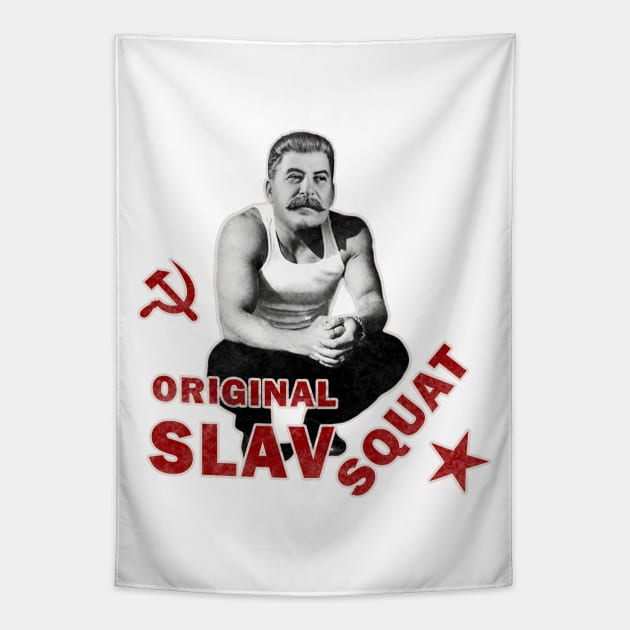 Original Slav Squat Tapestry by valentinahramov