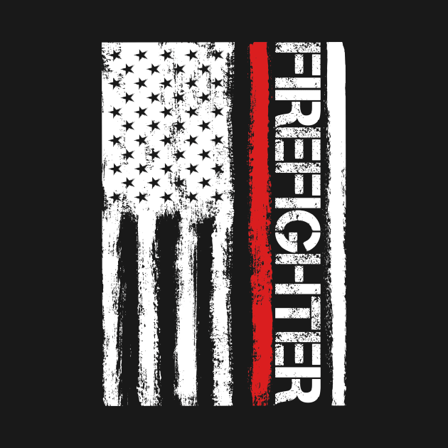 Thin Red Line - Fireman & Volunteer Firefighter by 5StarDesigns