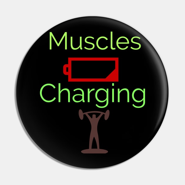 Muscles Charging Pin by Courtney's Creations