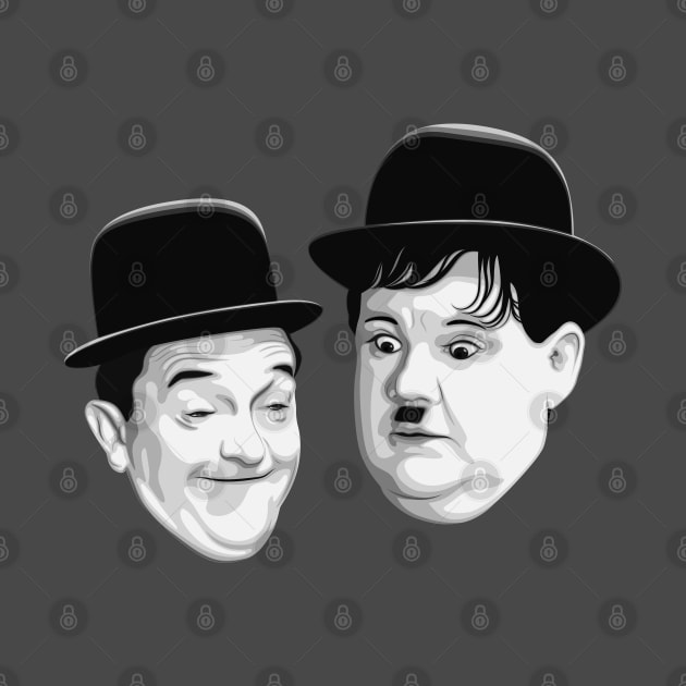 Laurel & Hardy (Floating Heads) by PlaidDesign