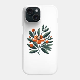 Abstract Orange Flower Phone Case