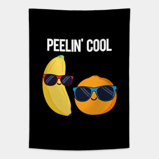 Peelin' Cool Fruit Food Pun Tapestry