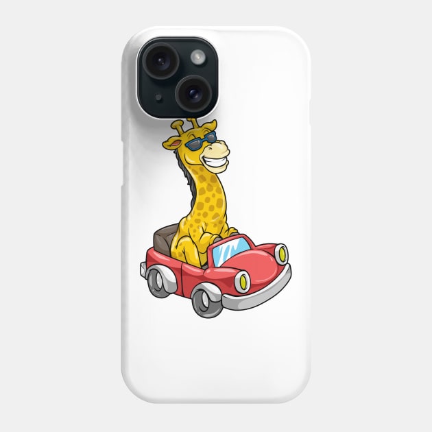 Giraffe with Sunglasses and Car Phone Case by Markus Schnabel