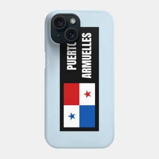 Puerto Armuelles City with Panama Flag Phone Case