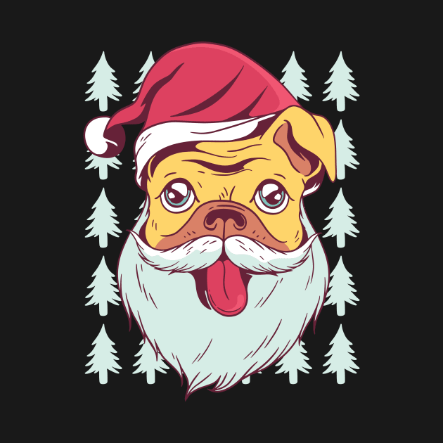 Cute Christmas Pug by LR_Collections