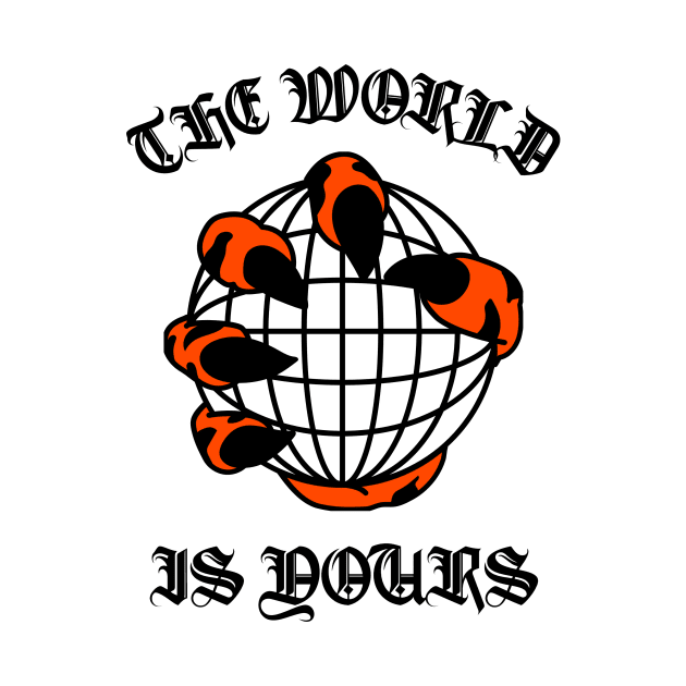 The World Is Yours by Vintage Oldschool Apparel 