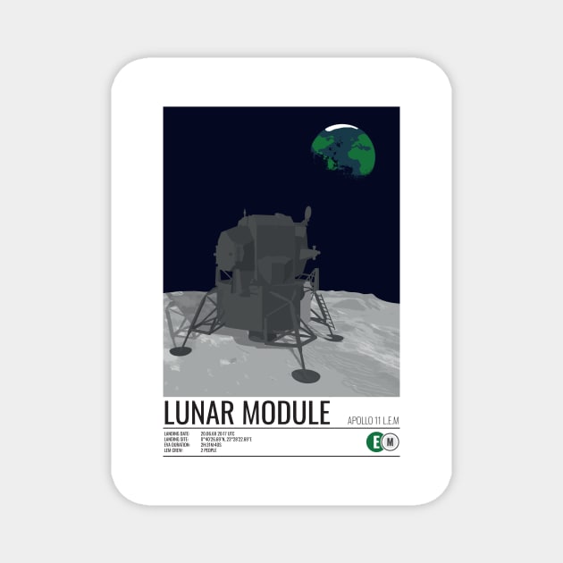 Apollo 11 Lunar Module Magnet by Walford-Designs