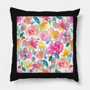 Flirty floral watercolour large Pillow