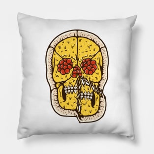 Pizza Skull Pillow