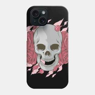 SKULL AND FLOWER: INTO THE DEEP HELL Phone Case