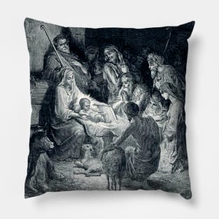 The birth of Jesus Christ Pillow