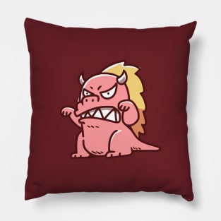 Angry Red Zilla Pillow