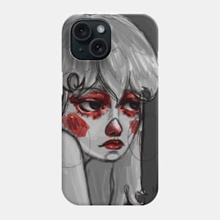 girl with red eyes Phone Case