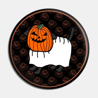 Halloween Horror Dog Dark Round Pin