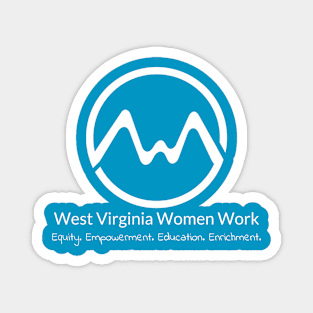 West Virginia Women Work Logo White Magnet