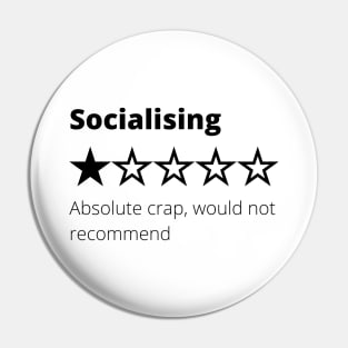 I Hate People Socialising Review Would Not Recommend Pin