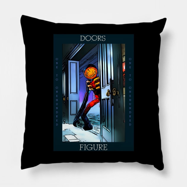 Figure from DOORS Pillow by Atomic City Art