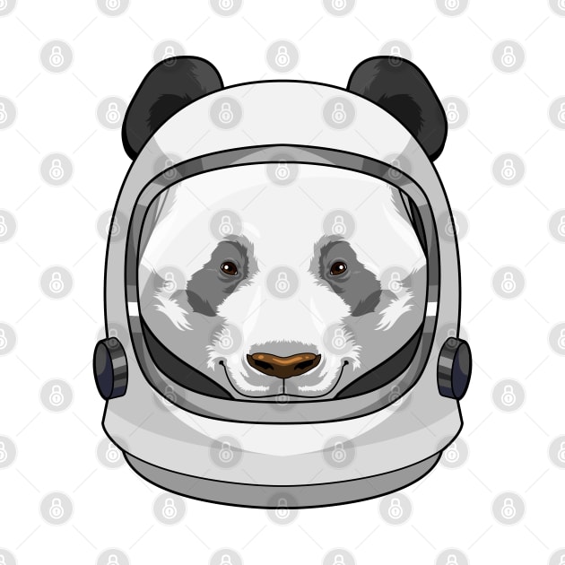 Panda as Astronaut with Helmet by Markus Schnabel