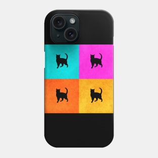 Neon Color Cat Background Phone Case