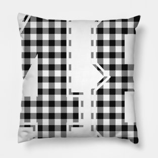 Plaid Number - 48 - Dark Pillow