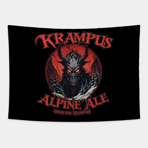 Krampus Alpine Ale! Tapestry by Hiraeth Tees