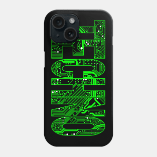 Green Techno Music Lover Circuit Board Phone Case