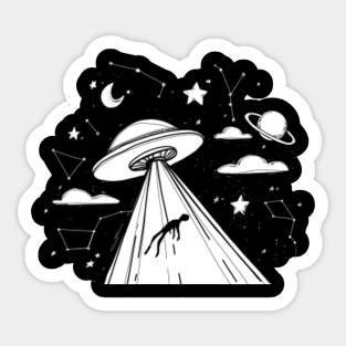 Alien Ufo Stickers Teepublic