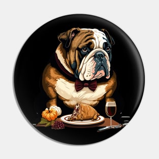 Thanksgiving Bulldog Pin