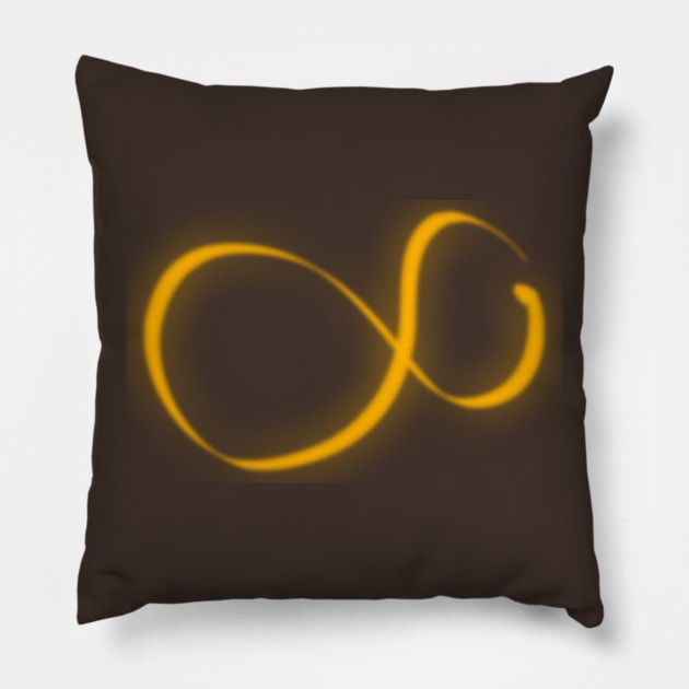 Infinity Glow Pillow by Whole Lotta Pixels