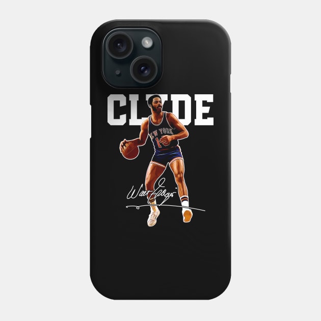 Walt Frazier The Clyde Basketball Legend Signature Vintage Retro 80s 90s Bootleg Rap Style Phone Case by CarDE