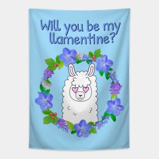 Will you be my llamentine? Tapestry