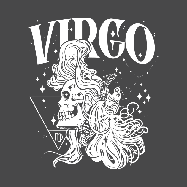 VIRGO Green Forest Witch Shirt Skull constellation by Juandamurai