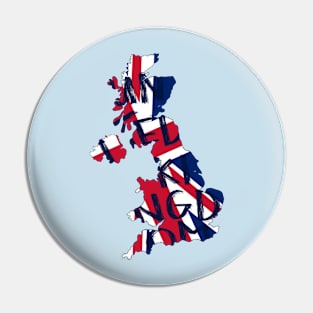 United Kingdom country typography Pin