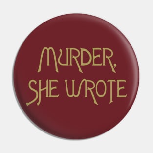 Murder, She Wrote Pin