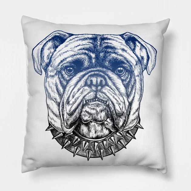 Gritty Bulldog Pillow by rcaldwell