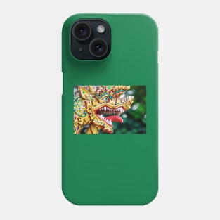 Colorful dragon head sculpture Phone Case