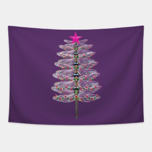 Dragonfly Holiday Tree Tapestry