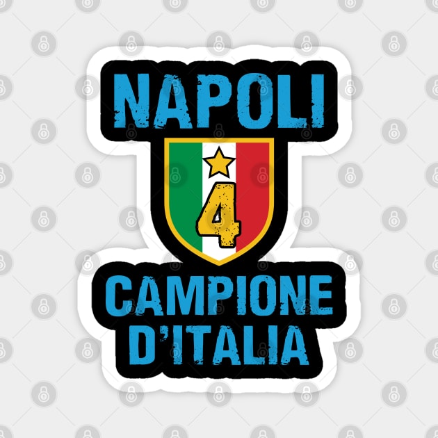 Napoli Campione D'Italia 2025 Celebrativa Quarti Campioni 4 scudetto Celebration Magnet by Tshirtiz