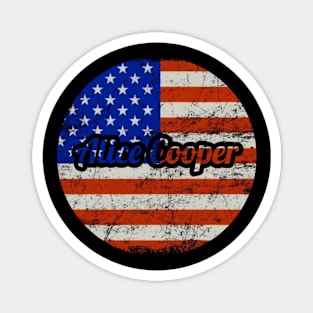 Alice Cooper / USA Flag Vintage Style Magnet