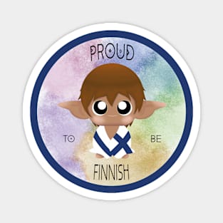 Proud to be Finnish (Sleepy Forest Creatures) Magnet