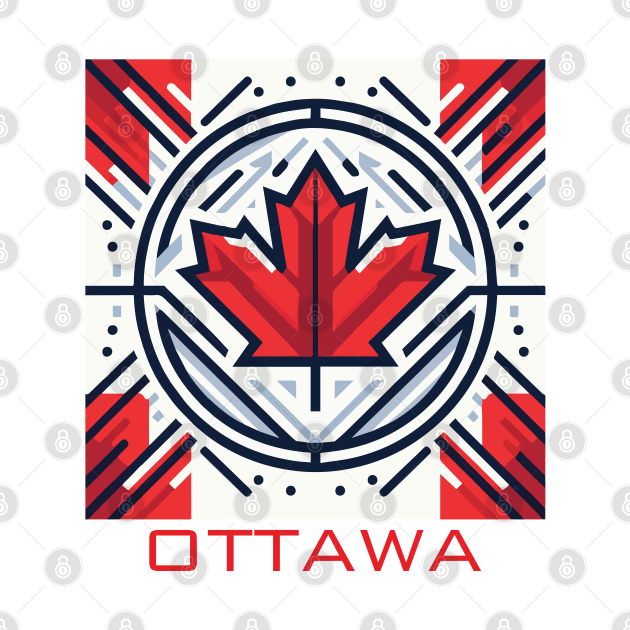 Ottawa Ontario Canada Flag by Heartsake