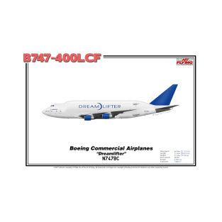 Boeing B747-400BDSF - Boeing "Dreamlifter" (Art Print) T-Shirt