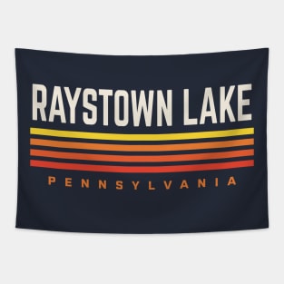 Raystown Lake Pennsylvania Retro Vintage Stripes Tapestry